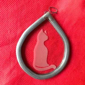 Handcrafted cat glass suncatcher